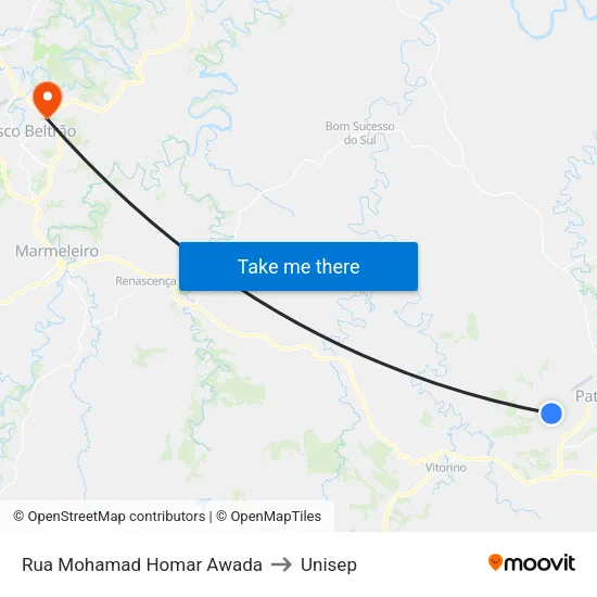 Rua Mohamad Homar Awada to Unisep map
