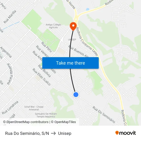Rua Do Seminário, S/N to Unisep map