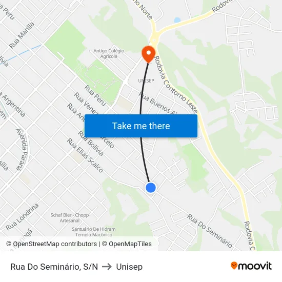 Rua Do Seminário, S/N to Unisep map