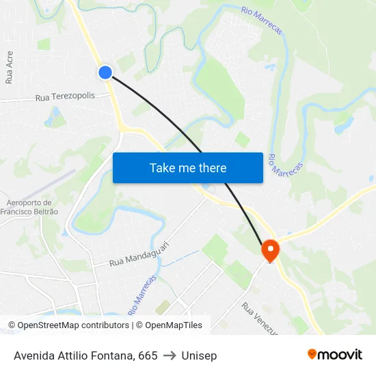 Avenida Attilio Fontana, 665 to Unisep map