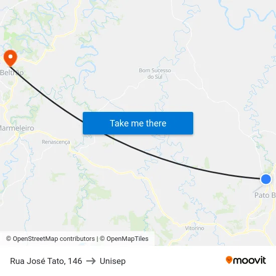 Rua José Tato, 146 to Unisep map