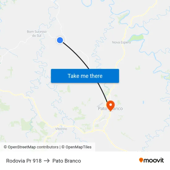 Rodovia Pr 918 to Pato Branco map