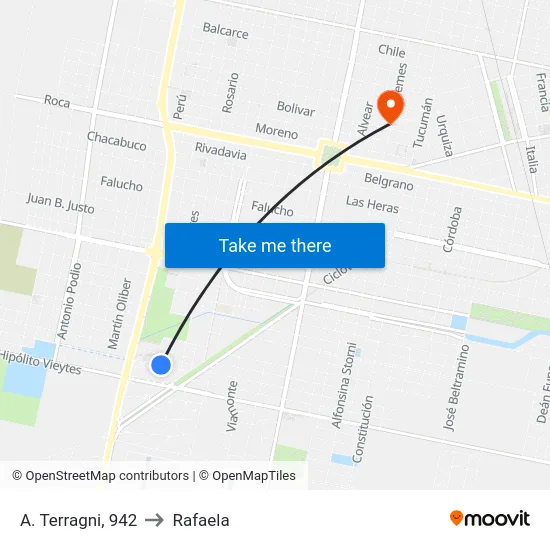 A. Terragni, 942 to Rafaela map