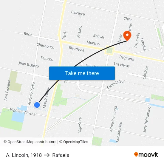 A. Lincoln, 1918 to Rafaela map