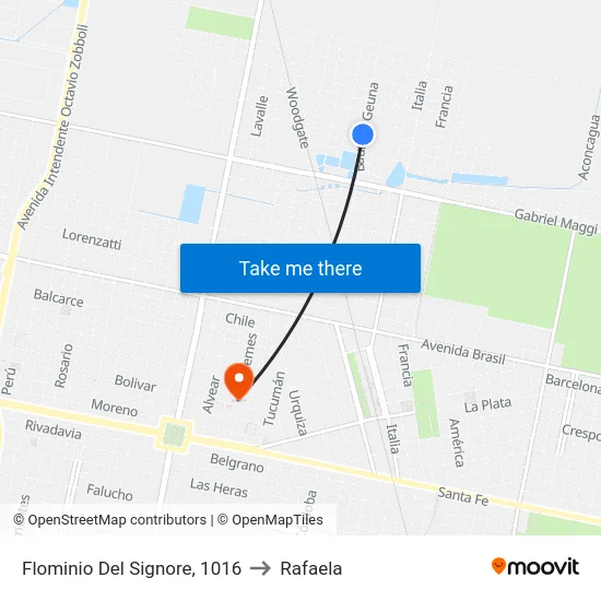 Flominio Del Signore, 1016 to Rafaela map