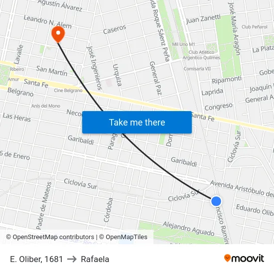 E. Oliber, 1681 to Rafaela map