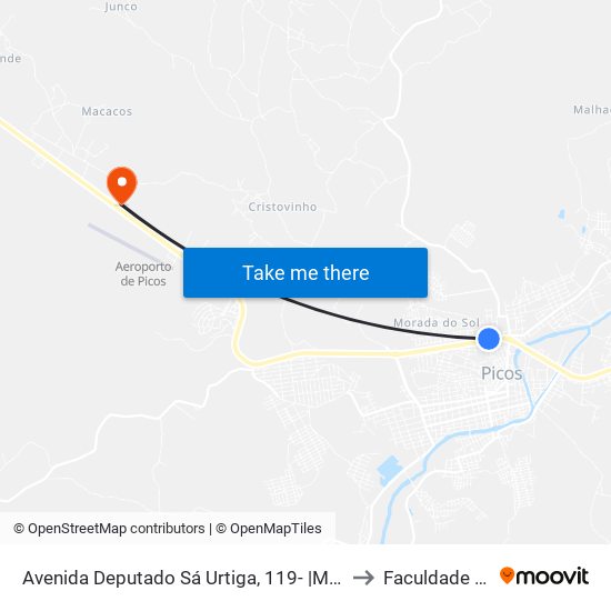 Avenida Deputado Sá Urtiga, 119- |Moto Moura to Faculdade R. Sá map