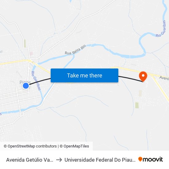 Avenida Getúlio Vargas, 610 | Praça Felix Pacheco to Universidade Federal Do Piauí - Campus Senador Helvídio Nunes De Barros map