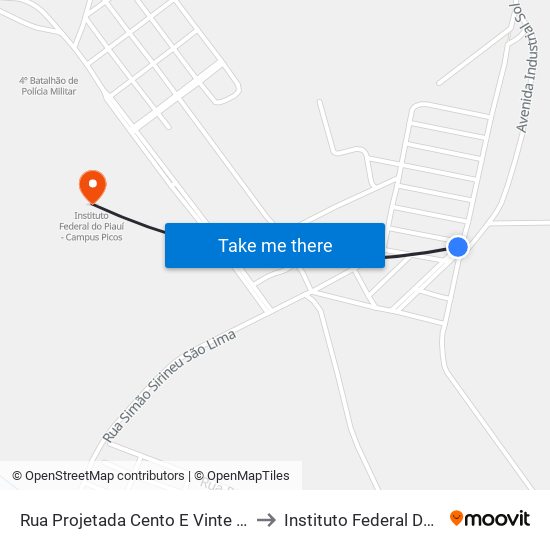 Rua Projetada Cento E Vinte E Sete, 0219 | Bar Do Antoninho to Instituto Federal Do Piauí - Campus Picos map