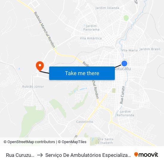 Rua Curuzu | Camelódromo to Serviço De Ambulatórios Especializados De Infectologia “Domingos Alves Meira” map