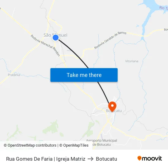 Rua Gomes De Faria | Igreja Matriz to Botucatu map