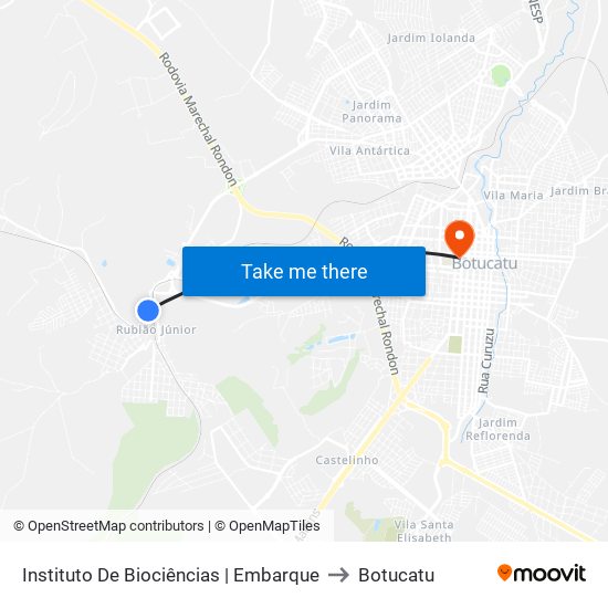 Instituto De Biociências | Embarque to Botucatu map