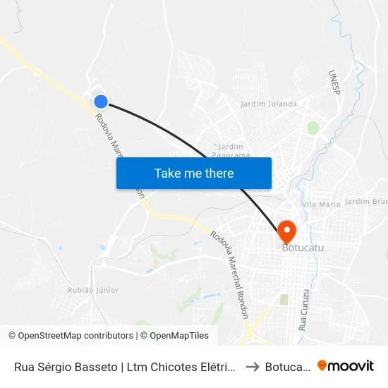 Rua Sérgio Basseto | Ltm Chicotes Elétricos to Botucatu map