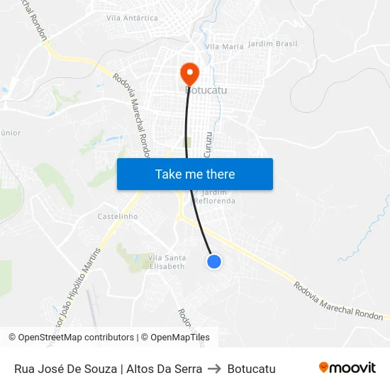 Rua José De Souza | Altos Da Serra to Botucatu map