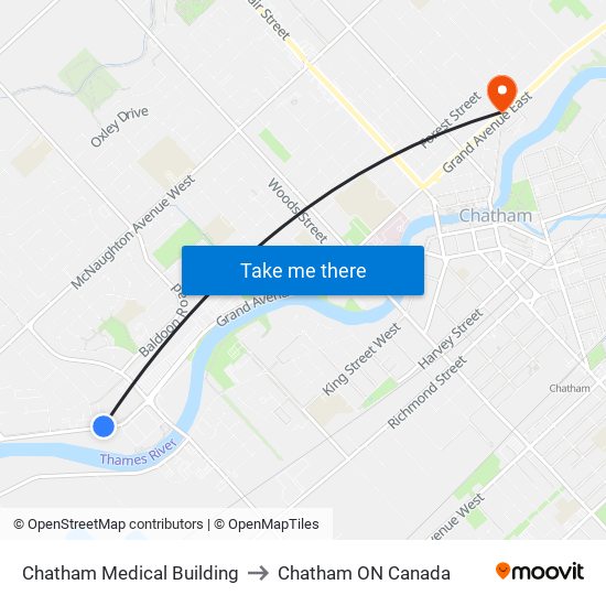 Chatham Medical Building to Chatham ON Canada map