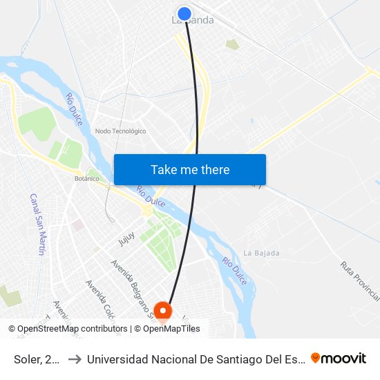 Soler, 275 to Universidad Nacional De Santiago Del Estero map