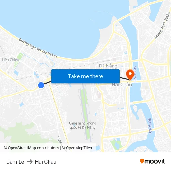 Cam Le to Hai Chau map