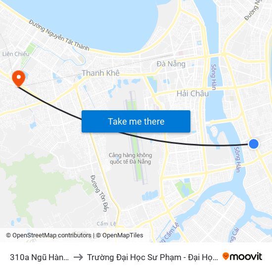 310a Ngũ Hành Sơn to Trường Đại Học Sư Phạm - Đại Học Đà Nẵng map