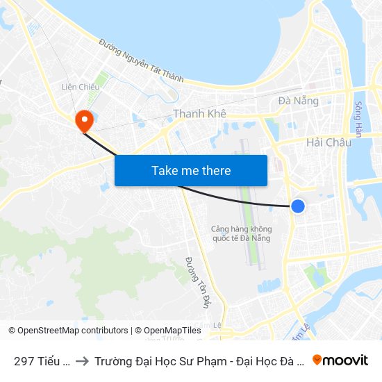 297 Tiểu La to Trường Đại Học Sư Phạm - Đại Học Đà Nẵng map