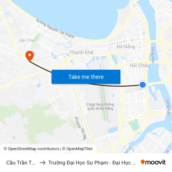 Cầu Trần Thị Lý to Trường Đại Học Sư Phạm - Đại Học Đà Nẵng map