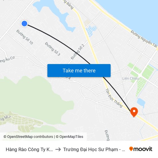 Hàng Rào Công Ty Kerry Logistic to Trường Đại Học Sư Phạm - Đại Học Đà Nẵng map