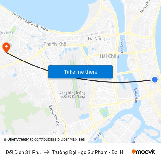 Đối Diện 31 Phan Tứ to Trường Đại Học Sư Phạm - Đại Học Đà Nẵng map