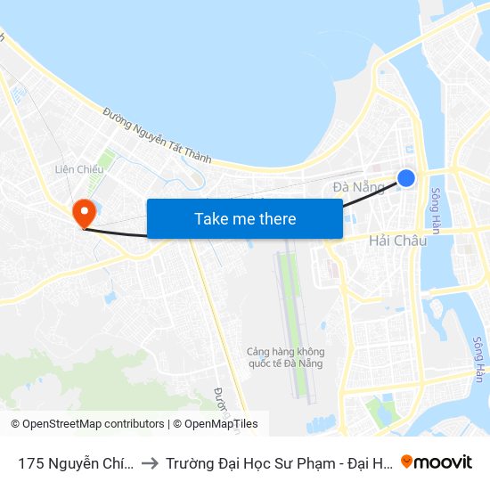 175 Nguyễn Chí Thanh to Trường Đại Học Sư Phạm - Đại Học Đà Nẵng map