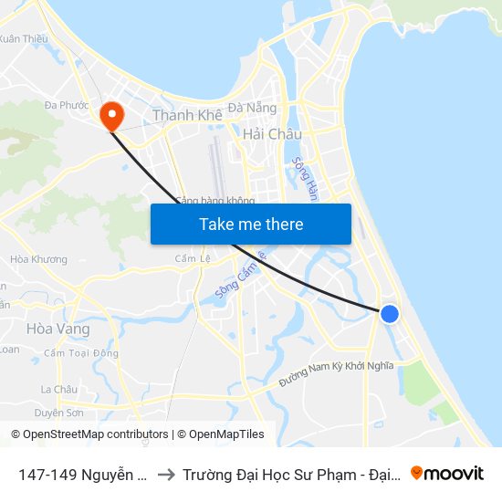 147-149 Nguyễn Duy Trinh to Trường Đại Học Sư Phạm - Đại Học Đà Nẵng map