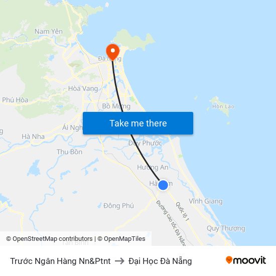 Trước Ngân Hàng  Nn&Ptnt to Đại Học Đà Nẵng map