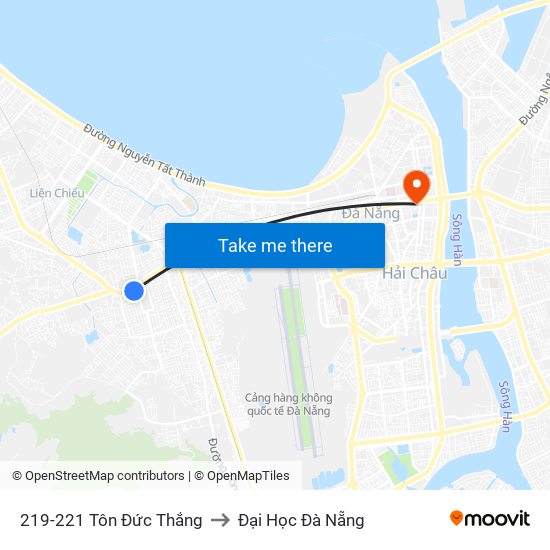 219-221 Tôn Đức Thắng to Đại Học Đà Nẵng map