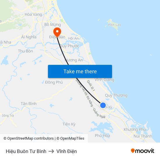 Hiệu Buôn Tư Bình to Vĩnh Điện map