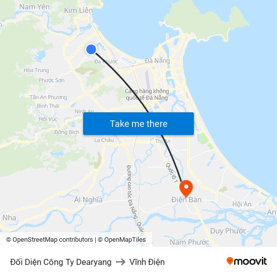 Đối Diện Công Ty Dearyang to Vĩnh Điện map