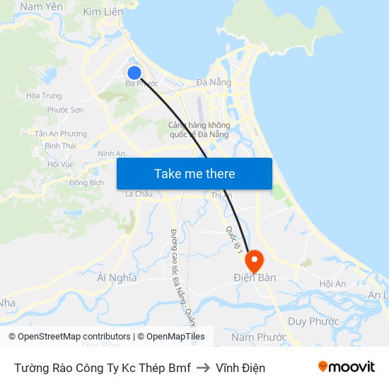 Tường Rào Công Ty Kc Thép Bmf to Vĩnh Điện map