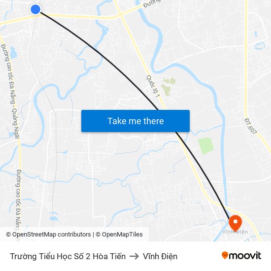 Trường Tiểu Học Số 2 Hòa Tiến to Vĩnh Điện map