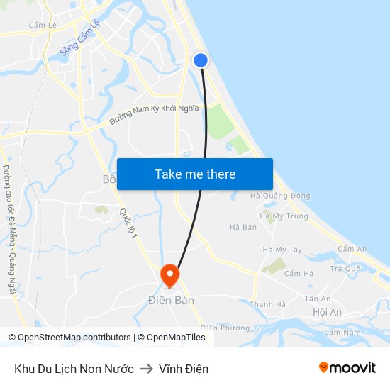 Khu Du Lịch Non Nước to Vĩnh Điện map