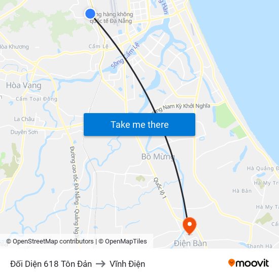 Đối Diện 618 Tôn Đản to Vĩnh Điện map