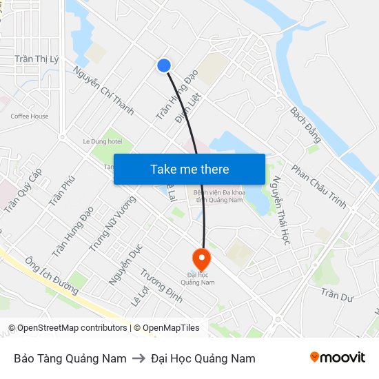 Bảo Tàng Quảng Nam to Đại Học Quảng Nam map