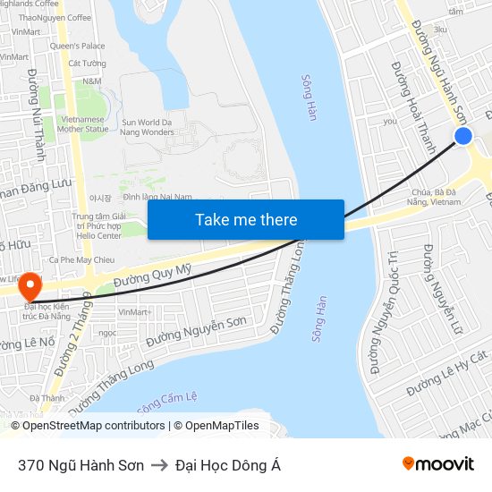 370 Ngũ Hành Sơn to Đại Học Dông Á map