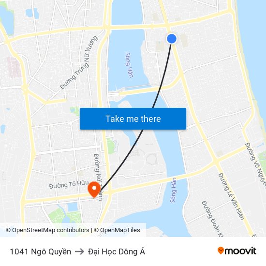 1041 Ngô Quyền to Đại Học Dông Á map