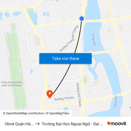 Ubnd Quận Hải Châu to Trường Đại Học Ngoại Ngữ - Đại Học Đà Nẵng map