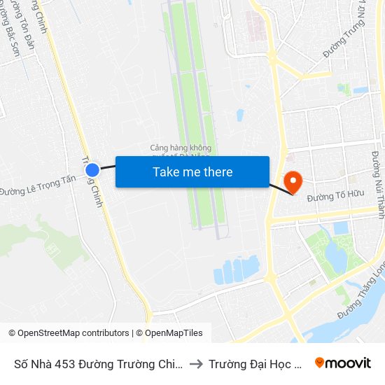 Số Nhà 453 Đường Trường Chinh (Ngã 3 Đường Trường Chinh - Lê Trọng Tấn) to Trường Đại Học Ngoại Ngữ - Đại Học Đà Nẵng map