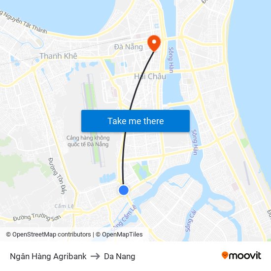 Ngân Hàng Agribank to Da Nang map