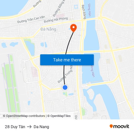 28 Duy Tân to Da Nang map