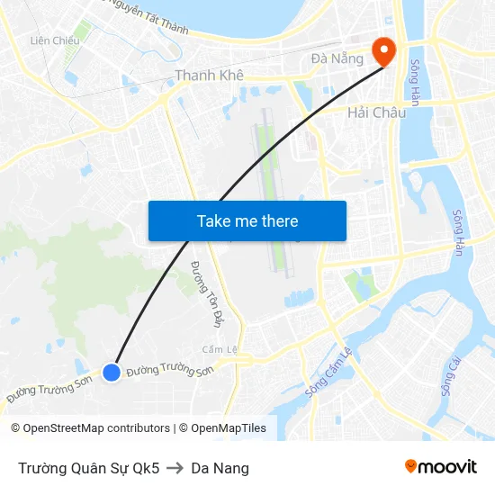Trường Quân Sự Qk5 to Da Nang map