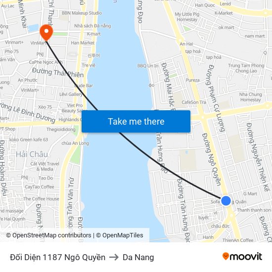 Đối Diện 1187 Ngô Quyền to Da Nang map