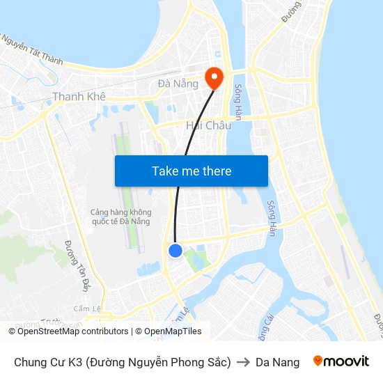 Chung Cư K3 (Đường Nguyễn Phong Sắc) to Da Nang map