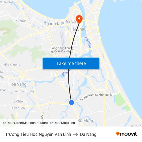 Trường Tiểu Học Nguyễn Văn Linh to Da Nang map