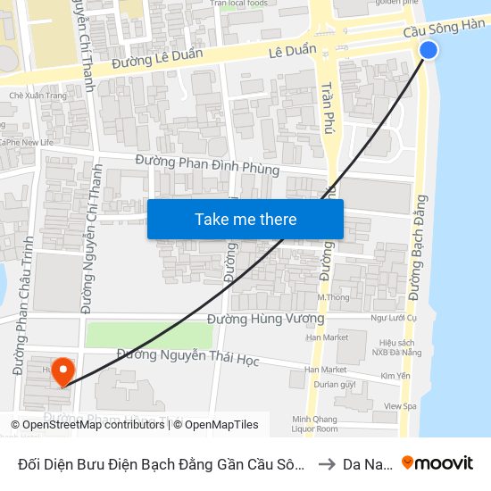 Đối Diện Bưu Điện Bạch Đằng Gần Cầu Sông Hàn to Da Nang map
