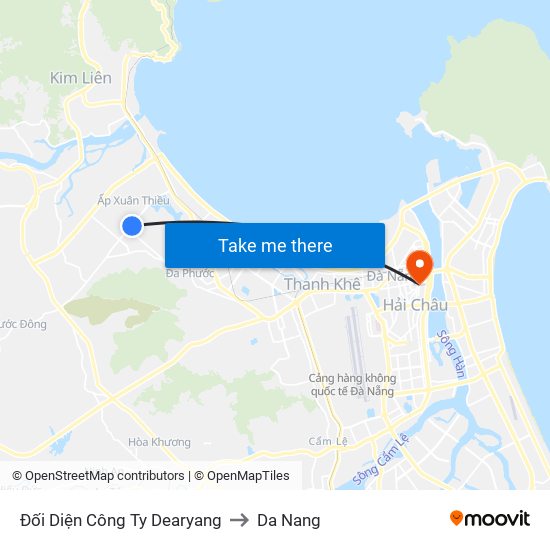 Đối Diện Công Ty Dearyang to Da Nang map