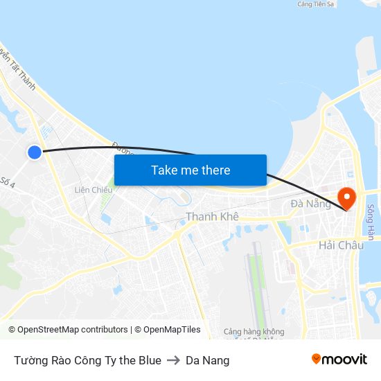 Tường Rào Công Ty the Blue to Da Nang map